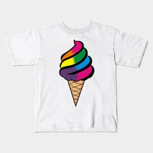 Copy of Rainbow Ice Cream - Soft Serve Summer Style Kids T-Shirt